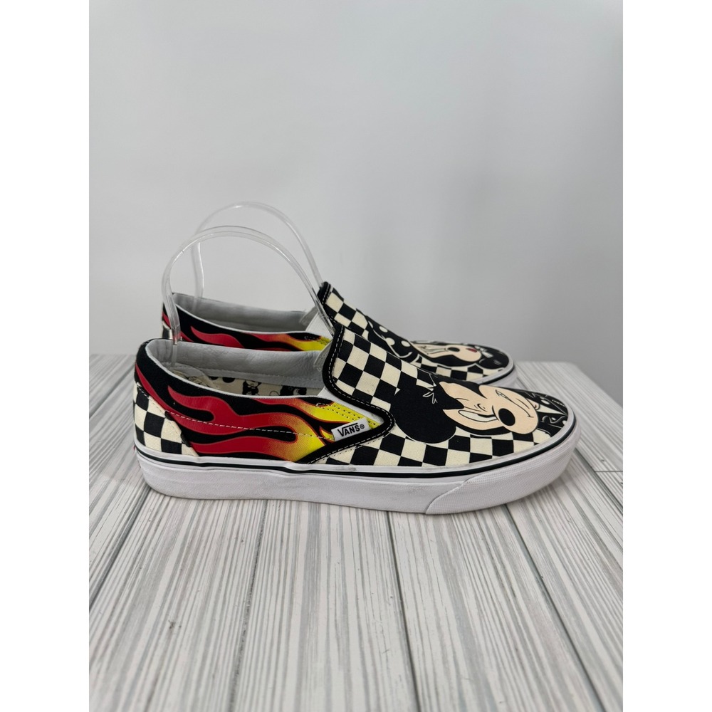 Vans Disney x Mickey & Minnie Flame Classic Slip On Women Size 10 Mens Size 8.5 - Picture 10 of 12